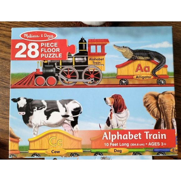 Melissa and Doug Alphabet Train Floor Puzzle 28 Pieces 10 feet long  Ages 3+ - Picture 1 of 7